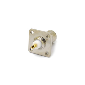 Conector BNC 50 Ohms Fêmea Reto Painel Base Quadrada 17,50mm - LF-2 - Gav 12 - KLC