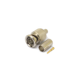 Conector BNC 75 Ohms Macho Reto Cabo Crimpagem RGC 59 - LM-64 - Gav 42 - KLC