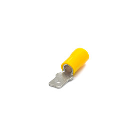 Terminal Faston Macho Pré Isolado 12-10AWG 2.6mm a 6mm²  Amarelo - MA1210-1 - Eletro Service