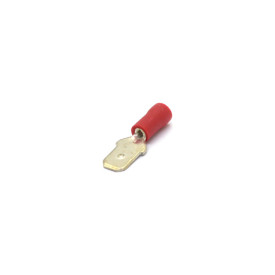 Terminal Faston Macho Pré Isolado 22-16AWG 0.5mm a 1,5mm²  Vermelho - MA2216-1