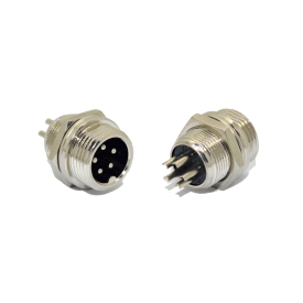 Conector Mini Mike 5 vias Macho para Painel - YLF002/5P
