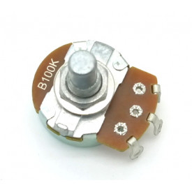 Potenciômetro Alpha 24mm Linear B25K Ω eixo liso alumínio com 8mm - RV24AF-10-15R1-B25K