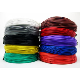 Cabo Flexível Seção de 0.14mm Quadrados - 26AWG - Diversas Cores - Rolo com 200 metros