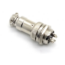 Conector Mike 5 Vias Macho para painel e Fêmea para cabo. JL33053/JL33054