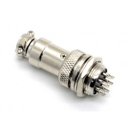 Conector Mike 8 Vias Macho para painel e Fêmea para cabo.  JL33053/JL33054