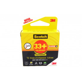 Fita Isolante 3M 33+ 19mmx5m espessura 0.19mm Classe A  Profissional - SCOTCH