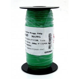 Fio Wire Wrap 30AWG  0.05mm  Verde WPR.A.30.005 Rolo com 300 Metros - Almak