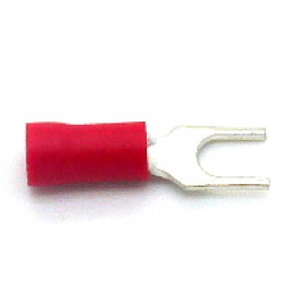 Terminal Forquilha Isolado 22-16 AWG M4-5/32'' 0.25 á 1mm Vermelho - RF2206 - Eletro Service