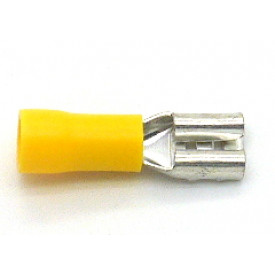 Terminal Faston Fêmea Isolado 12-10 AWG 2.6 á 6mm Amarelo - FE1210-1 - Eletro Service