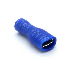 Terminal Faston Fêmea Totalmente Isolado em PVC 16-14 AWG 1.1 á 2.5mm Azul - FE1614-41TI - Eletro Service