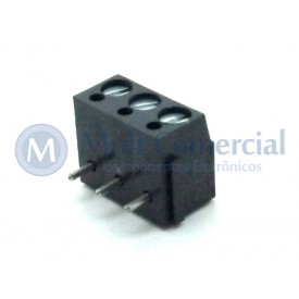 Conector  Multipolar AKZ500-03DS Macho Horizontal de 3 vias - Passo 5.08mm - Phoenix Mecano