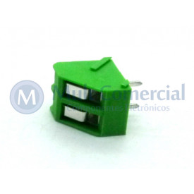 Conector Verde Multipolar AKZ300-02 Macho de 2 vias - Passo 5.08mm - Phoenix Mecano