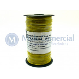 Fio Wire Wrap 28AWG Amarelo Rolo com 300 Metros - Almak