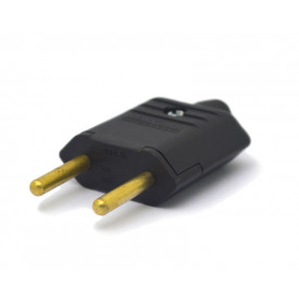 Plug Tomada Desmontável A/C Preto 2P 10A/250V - PLD1-2 - Margirus