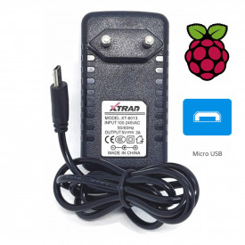 Fonte para Raspberry Pi 3 Model B 5V 3A XT-6013 Micro Usb