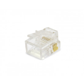 Plug Modular Cristal RJ12 6P6C YH010