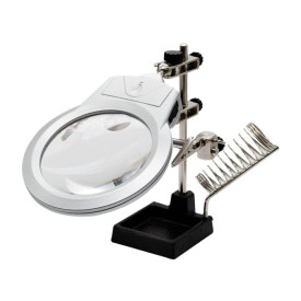 Lupa com Suporte e Garra - SLP-100 LED - Solver