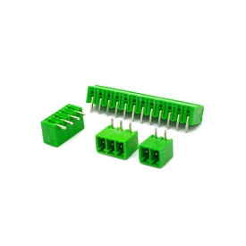 Conector Verde Multipolar STLZ1550GH Macho 90º (Horizontal) Com as Laterais Fechadas - Passo 3,81mm - Phoenix Mecano