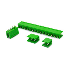 Conector Verde Multipolar STLZ950V Macho 180º (Vertical) Com as Laterais Abertas - Passo 5,08mm - 2 a a 18 Vias - Phoenix Mecano