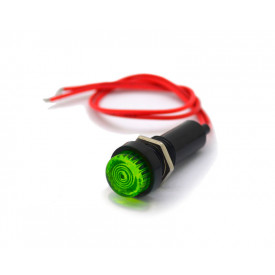 Sinaleiro Olho de Boi cor Verde com Fio Vermelho 220V - XD8-2 