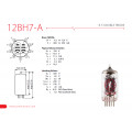 Valvula Duplo Triodo 12BH7-A 9 pin - JJ Tesla