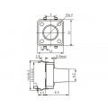 Chave Táctil com 4 Terminais 12x12x8,5mm 180º - KFC-A06
