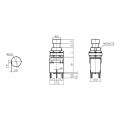 Chave DPDT Foot Switch com Trava Liga/Liga PCI - PBS-24-202P - Jietong