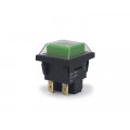 Chave Push-Button Bipolar sem Trava com Proteção cor Verde 15A/250Vac e 20A/120Vac 27.227 (Liga)/Desliga M2FT2DE3G - Margirius