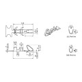 Terminal JS-8001-T para Alojamento KK Fêmea passo 2.54mm - Unitário