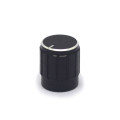 Knob de Alumínio para Potenciômetro de Eixo Estriado - A15x17 - Preto
