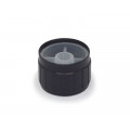 Knob de Alumínio para Potenciômetro de Eixo Estriado - A23x17 - Preto