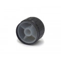 Knob de Alumínio para Potenciômetro de Eixo Estriado - A23x17 - Preto
