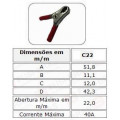 Garra Jacaré C22 - Cores Preta e Vermelha - Fusi-Bras