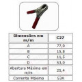 Garra Jacaré C27 - Cores Preta e Vermelha - Fusi-Bras