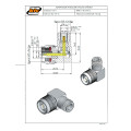 Adaptador N 50 Ohms Macho X Fêmea Angular - CA-6 - Gav 59 - KLC