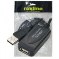Cabo Extensor USB-A Macho 2.0 × USB-A Fêmea 2.0 com Amplificador de sinal  10M - Cod - 3.1.275