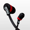 Fone de ouvido - Easy Earphone Coca-Cola -  com Microfone - Preto