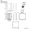 Caixa Plástica   DIN 144X144X140  - Patola