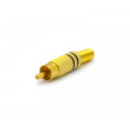 Plug RCA (Preto) Dourado JL17020GB - Jiali