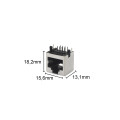 Conector RJ45 Fêmea 8 vias Blindado 90º PCI - JL46057