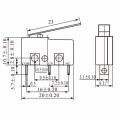 Chave Micro Switch com Haste de 23mm 5A/250V 3T - KW11-3Z-5