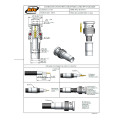 Conector BNC 50 Ohms Macho Reto Cabo Crimpagem RF 75 0.8/4.8 - LM-26 - Gav 66 - KLC