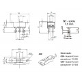 Chave HH Metálica 110/220V Bipolar com 6 Terminais 3A/120V - HH-201 SR1G3FS1S - Margirius