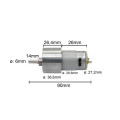 Motor com Redução 24V 35 RPM - Cód. Motor 15