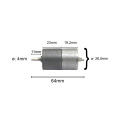 Motor com Redução 12V 18 RPM Cód. Motor 49