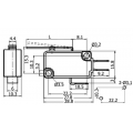 Chave Micro Switch com Alavanca de 38mm SPDT Liga-(Liga) 16A/125/250Vac - MSW-02A - Jietong