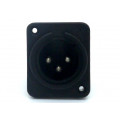 Conector XLR Macho Solda Fio para painel 907999002 - STcom