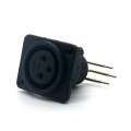 Conector XLR 90° Fêmea PCI para painel 907999010 - STcom