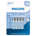 Cartela com 4 Pilhas AA Power Alkaline - Philips