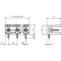 Conector Verde Multipolar STLZ960 Macho 180º (Vertical) Com as Laterais Abertas - Passo 7,62mm - 2 a 10 Vias - Phoenix Mecano